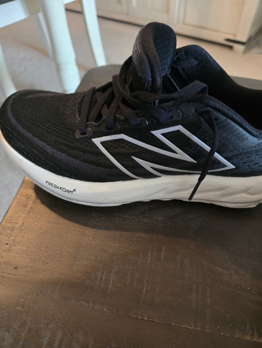 New Balance Black and White Running Shoes